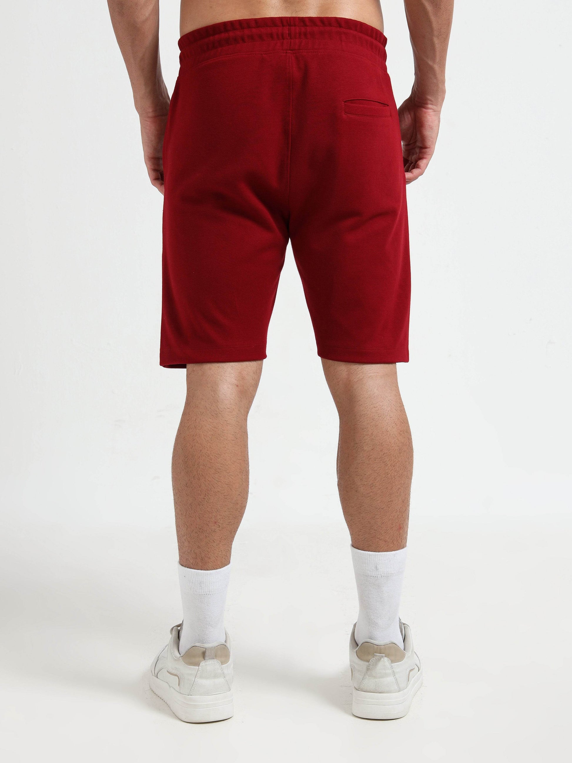 Flock Stripe Dark Red Shorts for Men