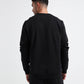 Tonal Flock Flag Loop Knit Mens Black Sweatshirt