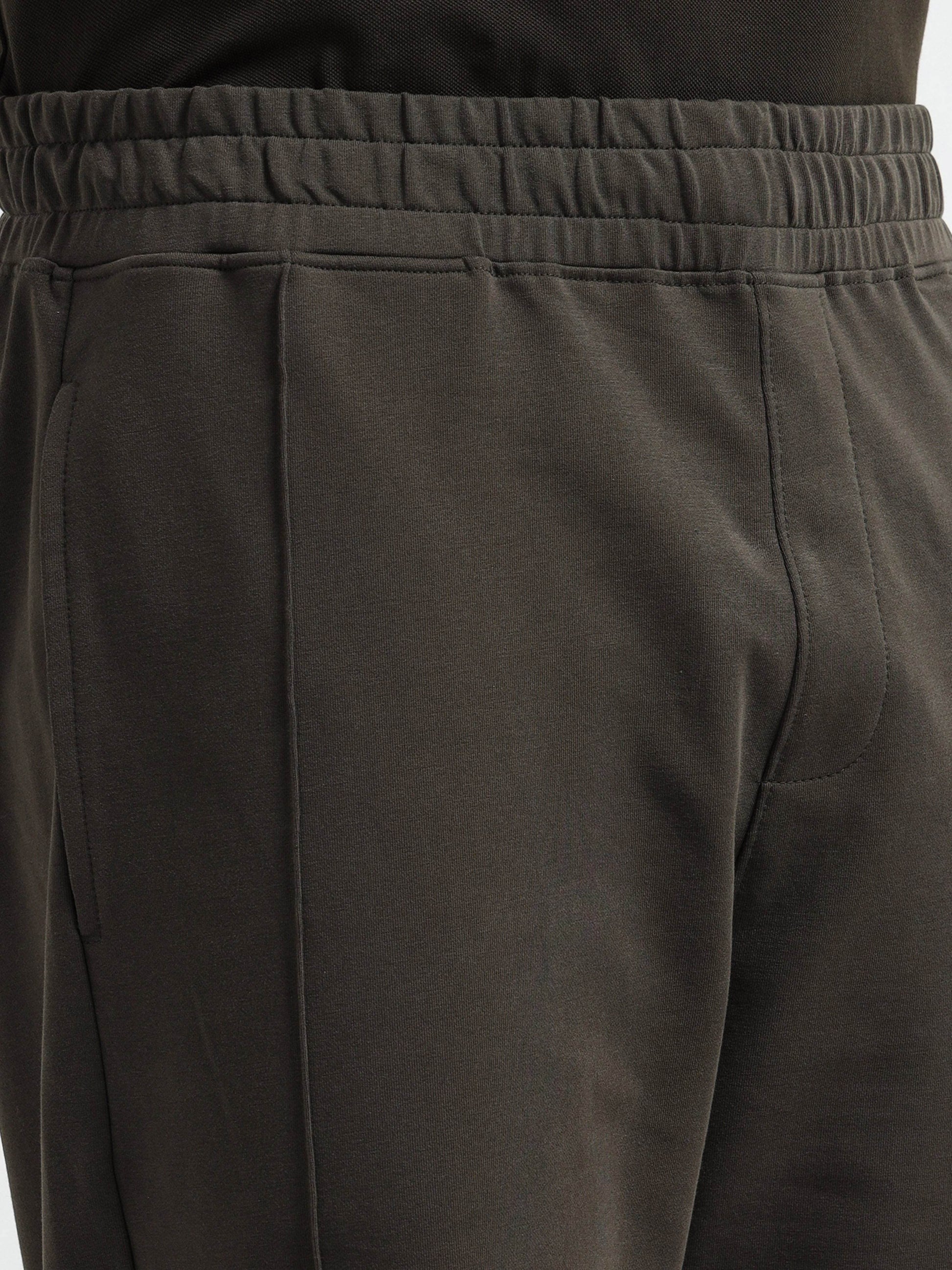 Rougen Loop Knit Cut & Sew Olive Green Track Pants