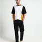 Rougen Loop Knit Cut & Sew Black Tracksuit Pants