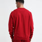 Logo Emblem Rougen Lycra Loop Knit Dark Red Sweatshirt
