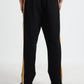 Contrast Cut & Sew Loop Knit Mens Black Track Pants