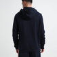 Rougen Platted Interlock Navy Blue Hoodie Mens
