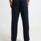 Contrast Cut & Sew Loop Knit Navy Blue Track Pants