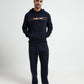 Contrast Cut & Sew Loop Knit Navy Blue Track Pants
