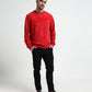 Rougen Lycra Loop Knit Dark Red Mens Cotton Sweatshirts