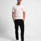 Light Pink Rougen Cotton Lycra Mens Floral T Shirts