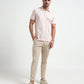 Light Pink Rotary Pigment Printed Men Polo Jersey