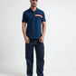 Signature Flag Cut & Sew Teal Polo Shirts for Men