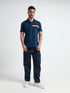 Signature Flag Cut & Sew Teal Polo Shirts for Men