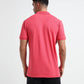 Neon Pink-Tonal Branding Zip Polo T Shirt for Men