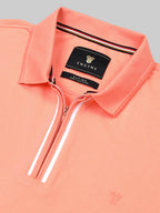 Men's Rougen Cotton Lycra Piqué Light Orange Polo Engyne