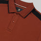 Engyne Supima Cotton Lycra Polo – Contrast Shoulder with Speed Breaker Collar Brown
