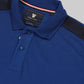 Engyne Supima Cotton Lycra Polo – Textured Collar & Shoulder Detail Dark Blue