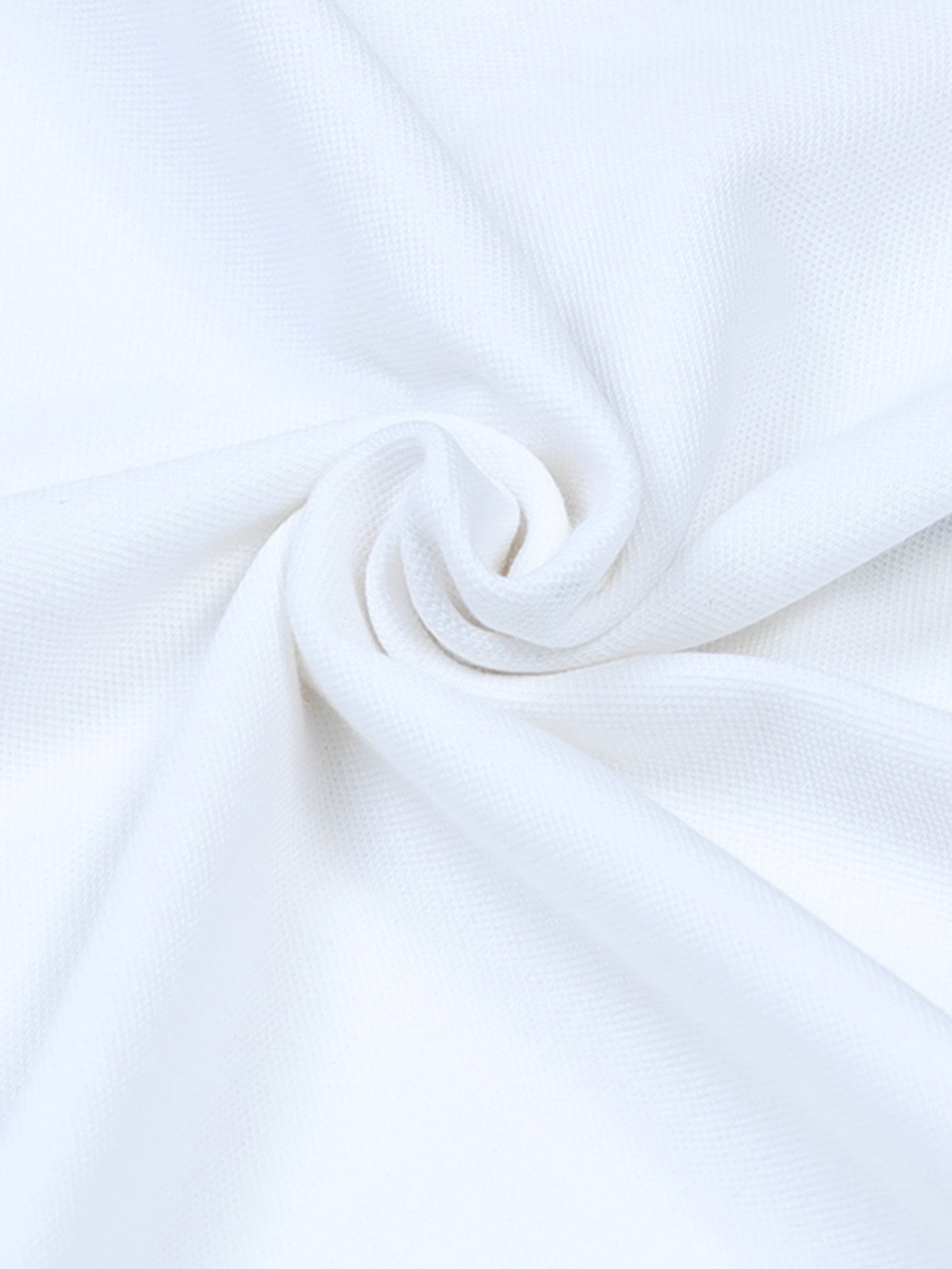 Engyne Supima Cotton Lycra Pique Polo – Signature Flag Tipped with Sticker Print White