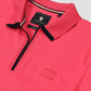 Engyne Supima Cotton Lycra Polo – Zipper Placket & Tonal Branding Neon Pink