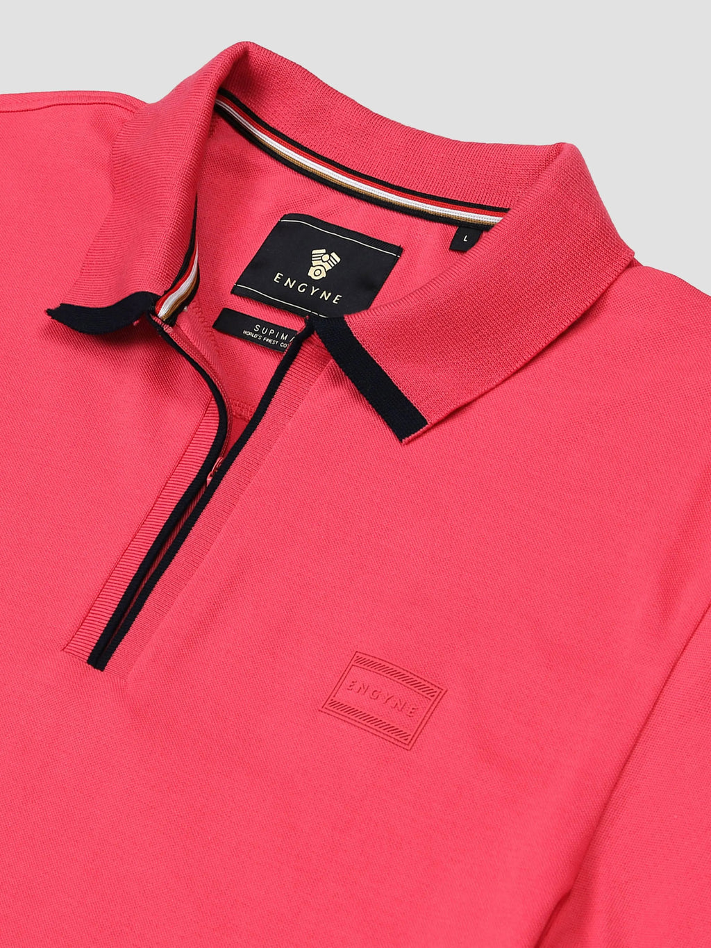 Men's Casual Supima Cotton Lycra Neon Pink Polo Engyne