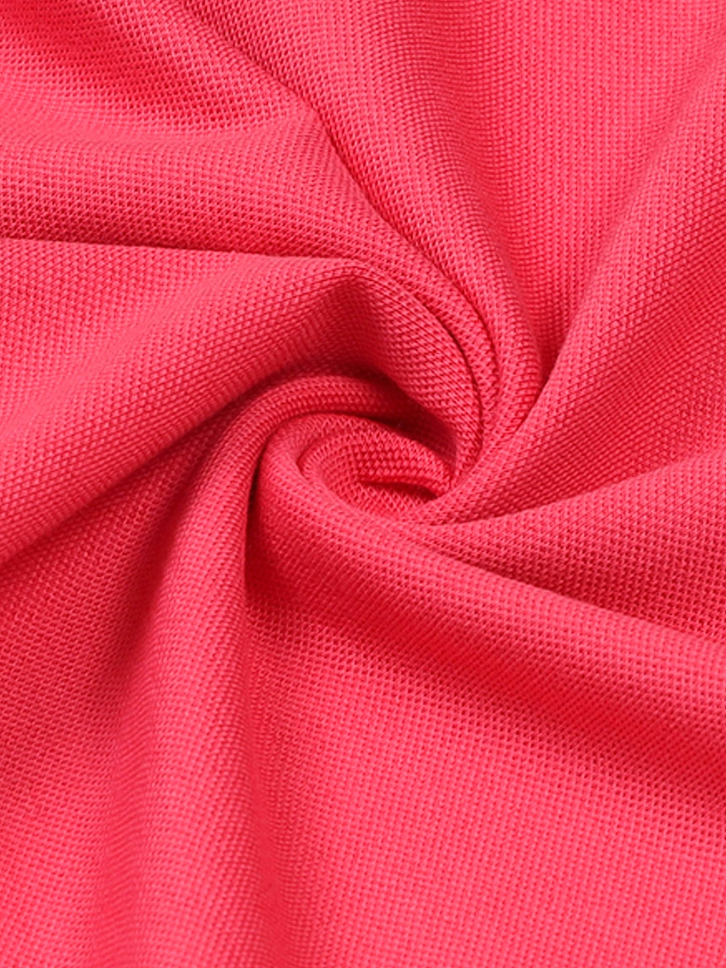 Engyne Supima Cotton Lycra Polo – Zipper Placket & Tonal Branding Neon Pink