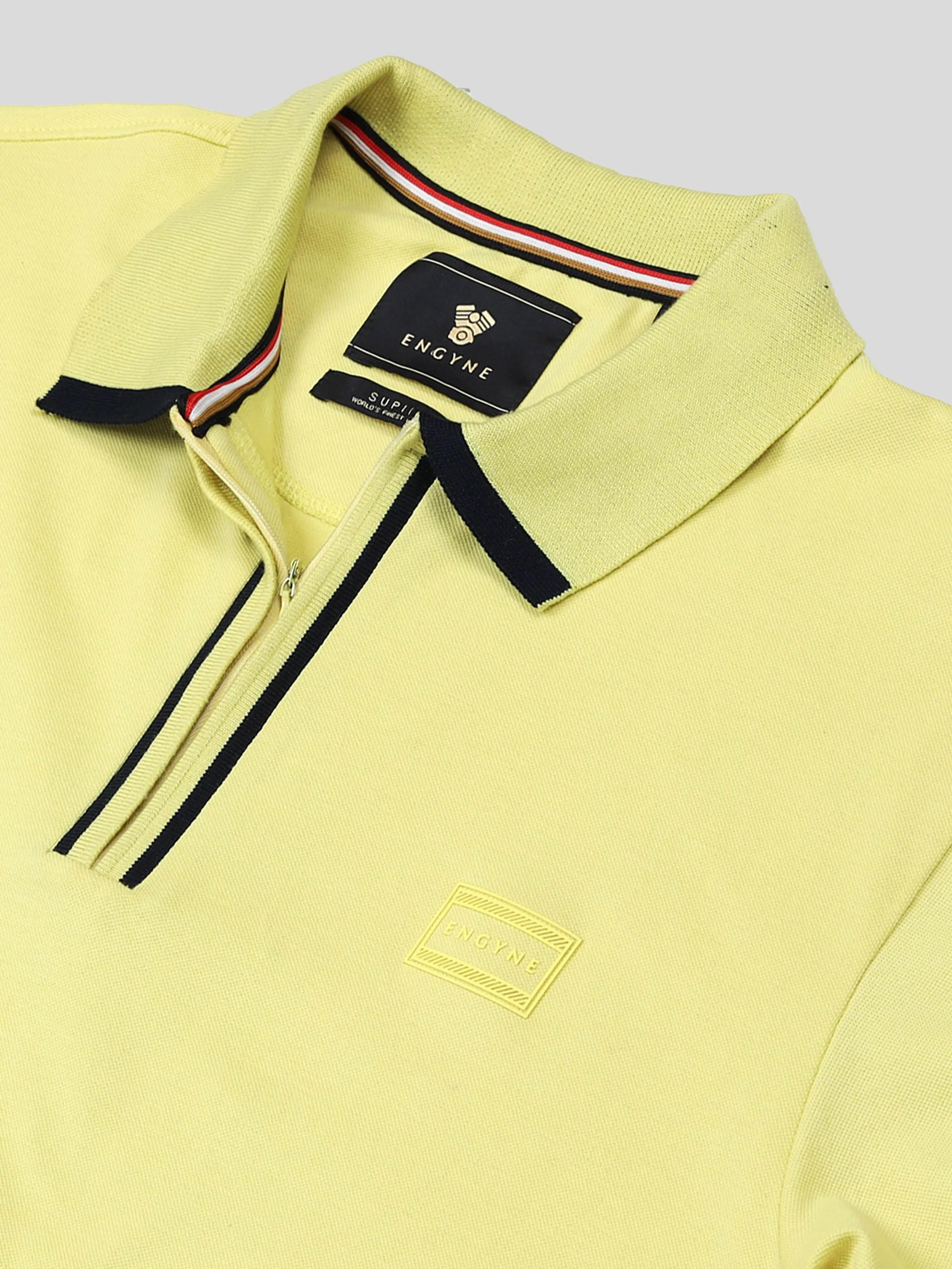 Men's Supima Cotton Lycra Neon Yellow Polo Engyne