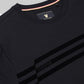 Engyne Tonal Flock Flag Sweatshirt – Rougen Lycra Loop Knit Black