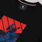 Regular-fit Engyne T-shirt in Supima Cotton Lycra with Digital Flock Print Black
