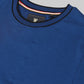Regular-fit Engyne T-shirt in Supima Cotton Lycra Interlock with Flat-Knit Neck Rib and HD Branding Dark Blue