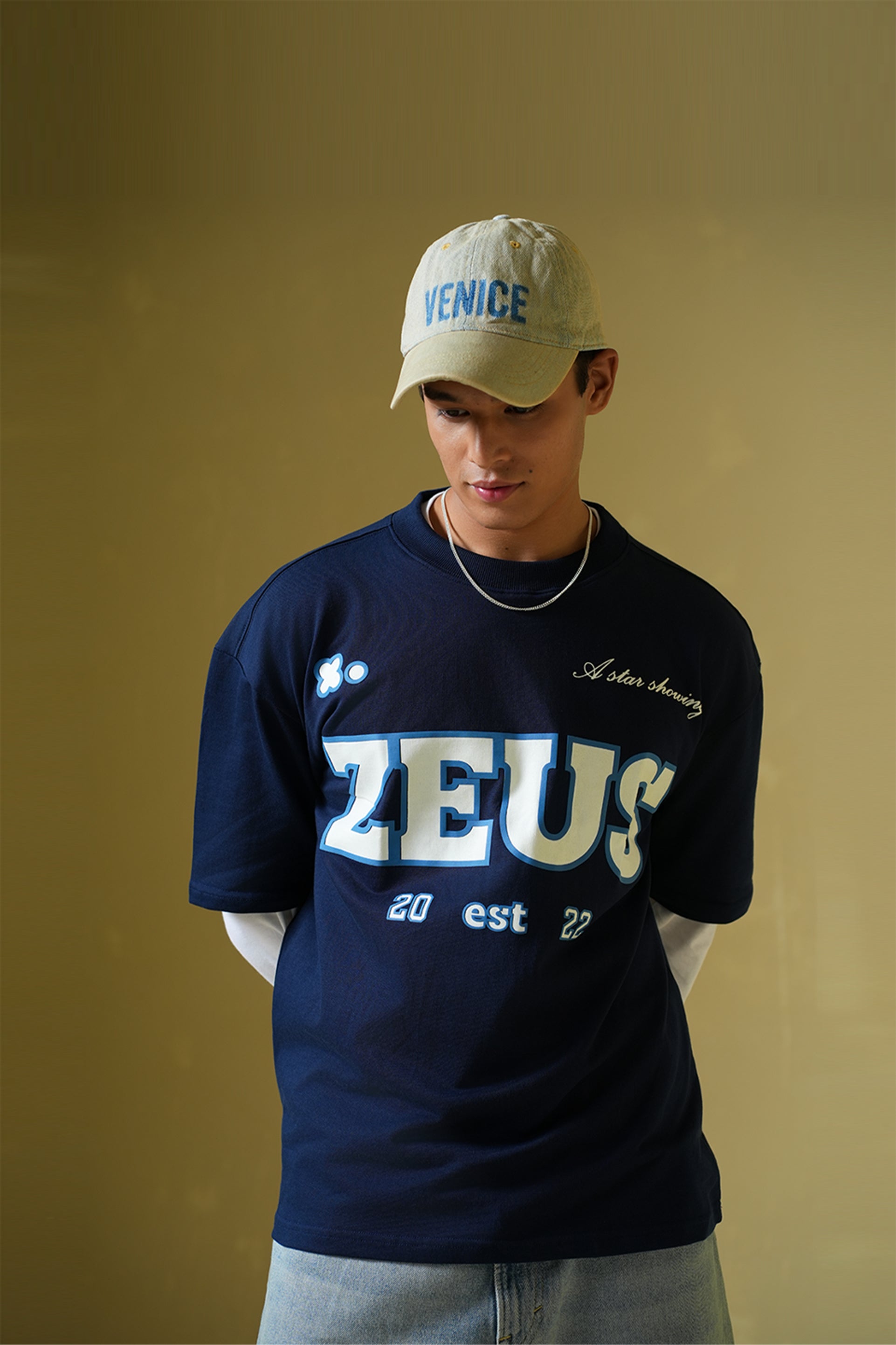 Zeus Heavyweight Full Sleeves Oversized Printed T-Shirt