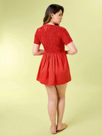 Red Theory Round Neck Mini Dress Zumee