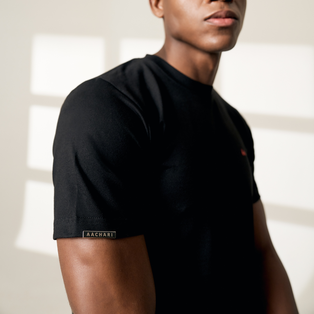 Classic Initial Black Tee