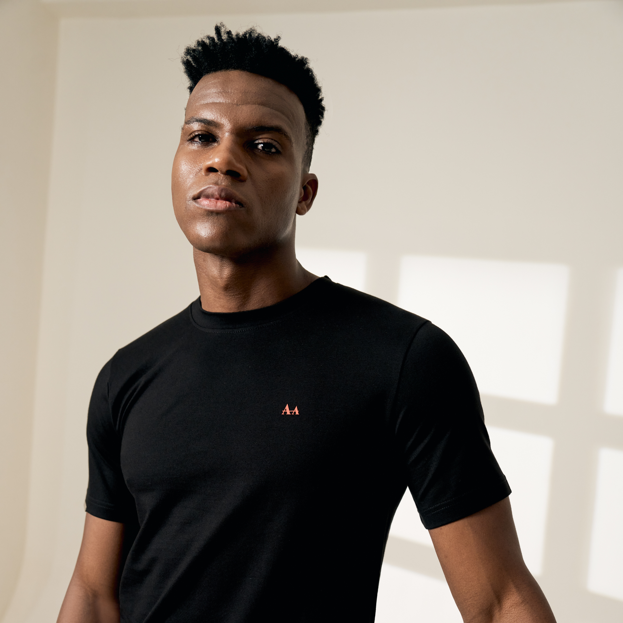 Classic Initial Black Tee