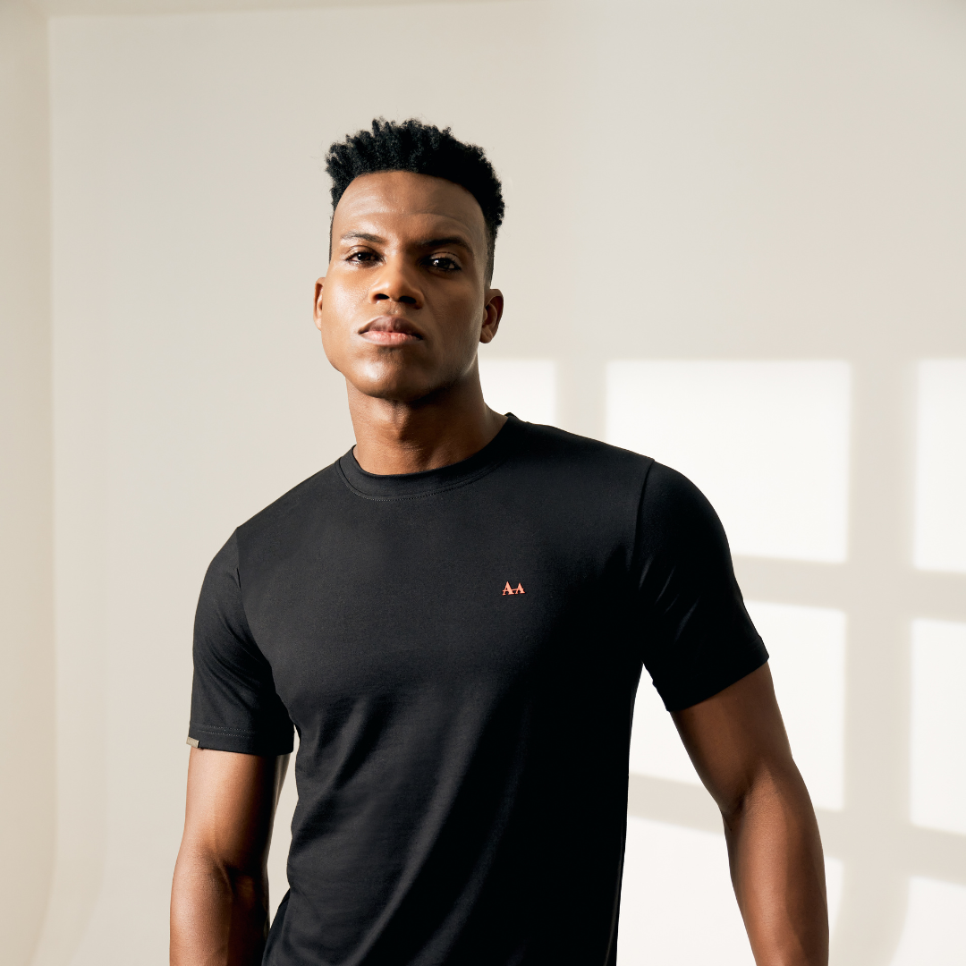 Classic Initial Black Tee