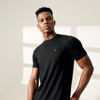 Classic Initial Black Tee Aachari