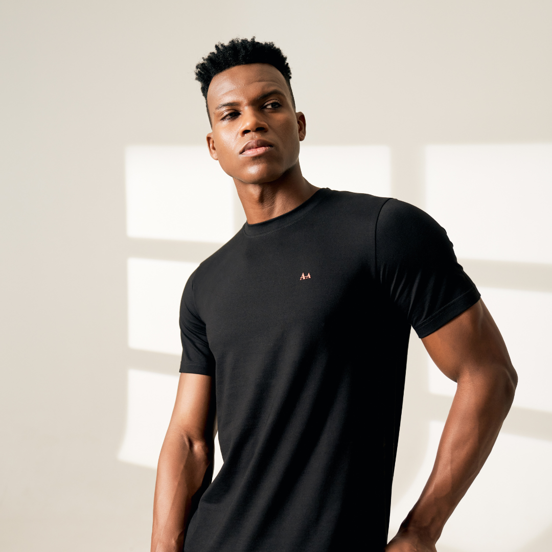Classic Initial Black Tee