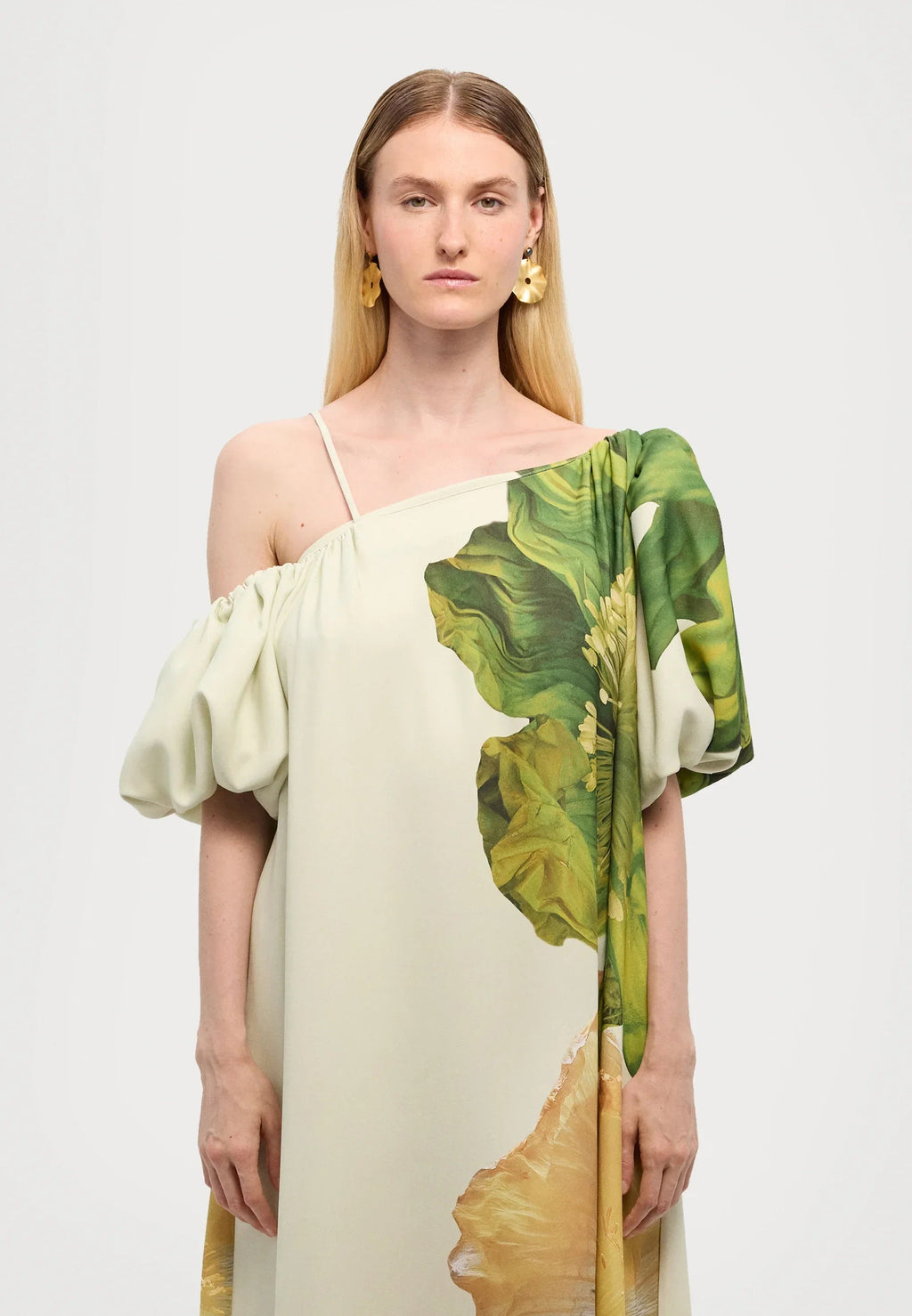 Floral Abstract Print Maxi Gown De Novoo