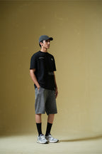 Laugh Now Printed Black Oversized T-Shirt Main Character