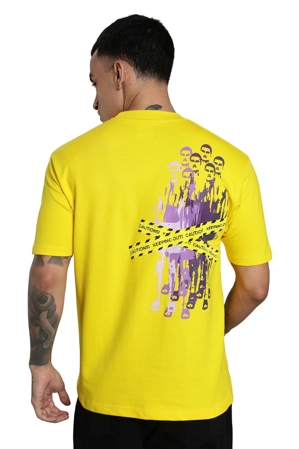 Yellow Oversized Caution T-Shirt