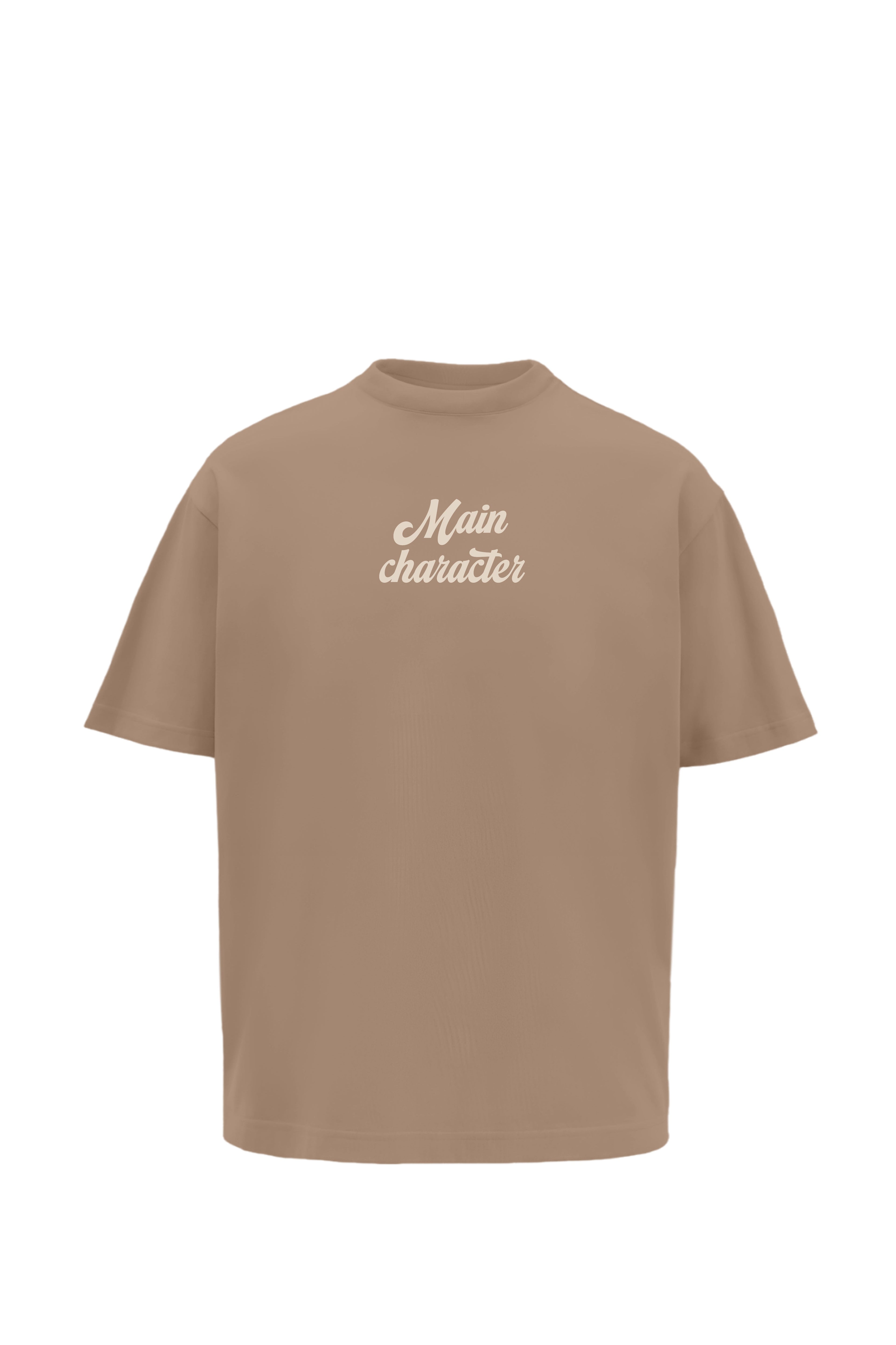 Sky Society Printed Oversized Brown T-Shirt Main Character