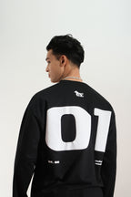 Midnight Eco Printed Oversized Black T-Shirt Main Character