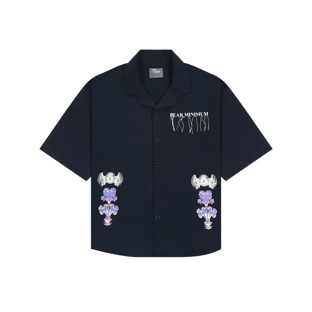 Men's Psyche Surge Printed Midnight Blue Shirt Bear Minimum