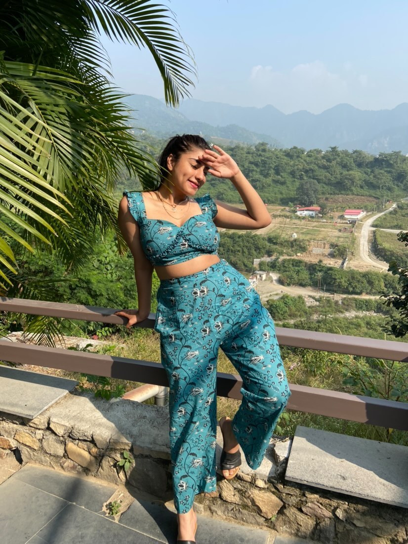 Moh The eternal dhaga – Teal Tantrum co-ords