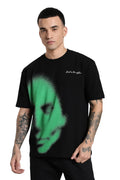 Green Abstract Face T-Shirt