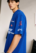 Fast Feel Blue Heavyweight Oversized T-Shirt