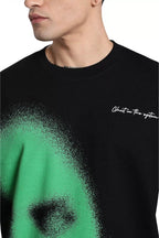 Green Abstract Face T-Shirt