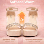The Leilani Hand Embellished Luxury Wedge Shoe Rettrose