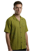 Green Floral Embroidered Shirt