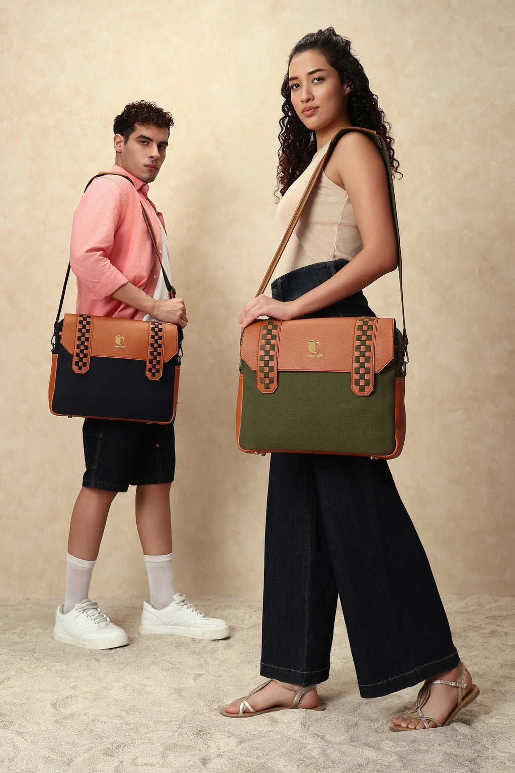 Soul Weave - Olive Green Meadow | Laptop Bag / Messenger Bag