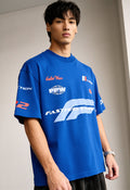 Fast Feel Blue Heavyweight Oversized T-Shirt