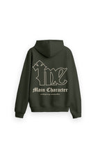Shadow Line Printed Oversized Grey Hoodie Main Character