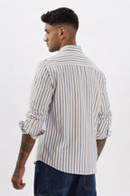 Uri Multicolor Vertical Stripe Casual Cotton Shirt Uri