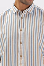 Uri Multicolor Vertical Stripe Casual Cotton Shirt Uri